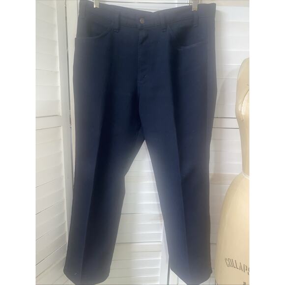 Vintage 90s Levis Jeans Men’s 36x29 Blue Retro Western Batwing Polyester Pants - Picture 1 of 7